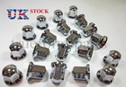 New 60x 32mm Wheel Nut Cover Long Lux Plastic Chrome Lorry Trailer Bus Truck Lkw