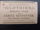 Danbury Ct Samuel Myer Clothier Victorian Trade Card Seal Hunt