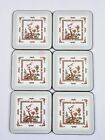 Pimpernel Indian Tree Set Of 6 Cork Back Drink Coasters Vtg With Box 