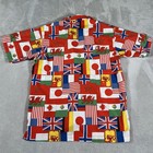 Epcot Center World Wide Services Showcase Flags Cast Member Shirt Uniform 2xs