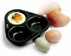 Norpro Non Stick Metal 3 Egg Poacher Skillet Insert - Fits 8  Or Larger Pans