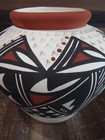 Native American Acoma Fine Line Hand Painted Pottery By Aragon