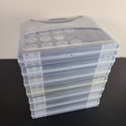 Close To My Heart Embellishments Storage Cases Lot Jars W  Embellishments