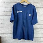 Lot Of 3 Carhartt T-shirt Mens Large Loose Fit Short Sleeve Blue Pocket T K87