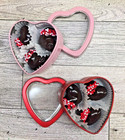 Fake Valentines Day Candy Chocolates Mini Pink Or Red Heart Tin Tiered Tray Prop