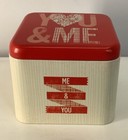 Valentine   s Day Fossil Watch Empty Tin     You   Me    Gift Tin New Red Heart Love