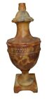 Pair Of Antique Italian Carved Alabaster Urn Lamps Neoclassical 1920