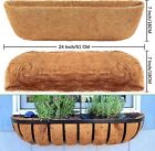 2pcs 24 Inch Trough Coco Liners For Window Box Natural Coconut Coir Fiber Liners
