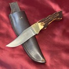 Vintage Schrade 144 Uncle Henry 8 5    Full Tang Fixed Blade Knife W  Sheath