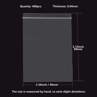 400pcs Small Zip Bags 2x3 Resealable Clear Plastic Bags For Jewelry Candy