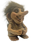Vintage Long Nose Fosse Troll Doll With Original Tags Norway  119 Yellow Eyes