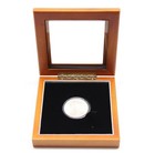 Glass Top Wood Box W Coin Capsule For Peace Morgan Ike Silver Dollars 
