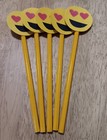 10 Pc Fashion Emoji Pencil With Eraser And Treat Snack Bags Favors Treat Bags