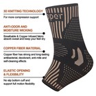 Copper Ankle Brace Support Compression Sleeve Socks Foot Fasciitis Pain Relief