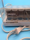 Norelco Salon 24 Heated Hair Rollers Set 24 Curlers Vintage Hot Flocked Velvet