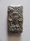 Antique Silver Plate American Art Nouveau Match Safe Vesta Case Ornate Matchbox