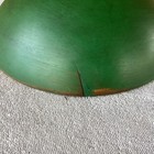 Early Wooden Bowl Gorgeous Emerald Green Paint 12 1 2 