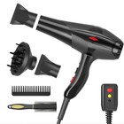 Professional Ionic Hair Dryer 2400w Fast-drying Ac Motor With Diffuser  Quiet Io