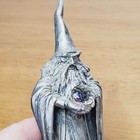 Vtg Ray Lamb Perth Pewter Wizard Statue Crystal Ball Magic Sorceress 1980 Signed