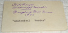 Anatomical Wonder Anato Hayes Signed Auto 1935 Ringling Bros  Circus Side Show