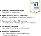 Panasonic Cordless Phone System Digital Answering Machine Call Block 4 Handsets
