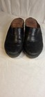 Dansko Black Leather Slip On Clogs Vintage Style Comfortable Footwear Size 38