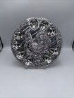 Pewter Deviled Egg Server Tray   Chicken - Rooster Pattern