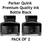 Parker Quink Fountain Pen Ink Bottle 30ml   Black   Blue Ink  select Pack  Usa
