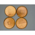 Four Vintage 1950 s Comedic Wooden Drink Coasters Novelty Mcm