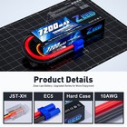 2x Zeee 7 4v 120c 7200mah 2s Lipo Battery Ec5 For Rc Car Truck Tank Truggy Buggy