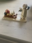 Antique German  Erzgebirge Larger Wood Angel Platform Toys