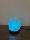 Usb White Himalayan Salt Lamp Crystal Rock Wooden Base Night Light