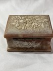 Vintage Incolay 3  Genuine Victorian Pink Hinged Stone Trinket  Jewelry Box Usa