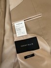 Perry Ellis Slim Fit Beige 2-piece Suit 46r Jacket 38x30 Flat Front Stretch