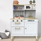 Wooden Toddlers Kitchens Playsets With 6pcs Cooking Kitchen Sets kids Play Ki   