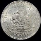 1947 Mo Mexico 5 Pesos Cuauhtemoc  900 Silver   First Year Aztec Emperor Km465
