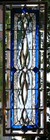 Stained Glass Transom Window Hanging Panel 34 1 2 X 12  Incl Hooks