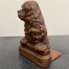 Old Ornawood Cocker Spaniel Irish Setter Dog Faux-carving Figure Bookend Decor