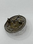 Silver Filigree Wire From The Levant Palestine Egypt  Brooch Pin Pendant Gilded