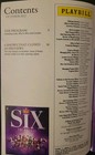 Six The Musical Playbill - Broadway In Miami Shows  brand New  October 2022