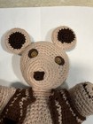 Vintage Handmade Hand Crocheted Brown Stuffed Animal Teddy Bear Plush 18   -w   