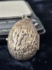 Antique Victorian Sterling 925 Walnut Sewing Needle Case Charm Pendant