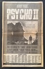Psycho Ll - 2 Orig  Ny Times Horror Movie Ads  Full Page    starts Today      1 More