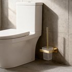 Brushed Gold Toilet Brush And Holder Set  Newrain Wall Mounted Toilet Bowl Br   