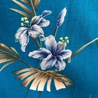 Vtg 70s Hukilau Fashions Halter Dress Sz 10 Turquoise Hawaiian Floral Print Usa