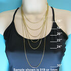 925 Sterling Silver Gold-plated Box Chain Necklace All Sizes