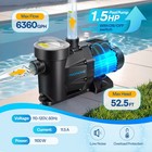 1 5 2 0 Hp Self Priming Swimming Pool Pump For In above Ground Pool W  Strainer