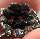 Art Deco Brooch Rhinestone Ball Drop Sterling Silver Bar Lavaliere Style