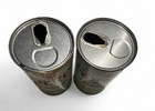 60s   70s Era Sprite Empty 12oz  Steel Soda Can Set Of 2 Stamped Sc On Bottom
