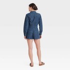 Women s Long Sleeve Denim Romper - Universal Thread